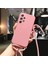 Apple iPhone 16 ile Uyumlu Ipli Boyun Askılı Silikon Kılıf Kadife Iç Yüzeyli Epiphany Kılıf Pembe 1