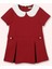 Kız Çocuk Eteği Plikaşeli Kısa Kollu Fermuarlı Yakalı Kırmızı Elbise 1