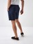 Lacivert Regular Fit Keten Basic Şort 4