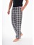 Erkek Pamuklu Cepli Ekose Baskılı Beli Lastikli Yazlık Pijama Altı Eşofman 1