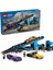 ® City Spor Arabalı Araç Taşıma Kamyonu 60408 - 7 Yaş & Üzeri Çocuklar için Yaratıcı Oyuncak Yapım Seti (998 Parça) 1