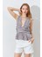 Kadın Kahve Önü Arkası V Beli Drapeli Peplum Bluz 1