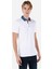 Slim Fit Polo Yaka Düz Erkek Beyaz Kısa Kol Tişört 1