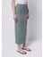 Slim Fit Düz Kadın Yeşil Etek 4