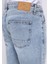 Regular Fit Orta Bel Düz Erkek Açik Indigo Jean Şort 5