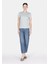 Slim Fit Yuvarlak Yaka Düz Kadın Yeşil Kısa Kol Tişört 3
