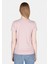 Slim Fit Yuvarlak Yaka Düz Kadın Pembe Kısa Kol Tişört 2