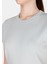 Slim Fit Yuvarlak Yaka Düz Kadın Yeşil Kısa Kol Tişört 4