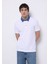 Regular Fit Polo Yaka Düz Erkek Beyaz Kısa Kol Tişört 1