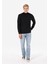 Slim Fit Turtle Neck Jakarlı Erkek Antrasit Kazak 3