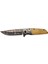 A2150C Kahve Kamp Çakısı 21CM- Manuel, Ahşap Işlemeli Sap 1