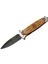 Fs 11033 Kahverengi Kurtarma / Kamp Çakısı 20CM - Yarı Otomatik, Kurt Işlemeli Ahşap Sap 1