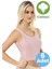 Kadın 6'lı Penye Kaşkorse Çizgi Raporlu Pedli Crop Büstiyer 5