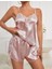 Saten Kumaş Dantelli Şortlu Pijama Takım 1
