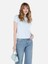 Slim Fit Yuvarlak Yaka Düz Kadın Mavi Kısa Kol Tişört 1