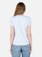 Slim Fit Yuvarlak Yaka Düz Kadın Mavi Kısa Kol Tişört 2