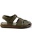 Haki Leather Erkek Sandalet E05433011043 1