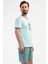 Erkek Kısa Kol Mint Şortlu Pijama Takım C7T4N4O804 2