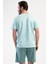 Erkek Kısa Kol Mint Şortlu Pijama Takım C7T4N4O804 4