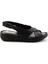 Siyah Leather Kadın Sandalet K05087404103 1