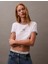 Cropped Logo Ringer Kadın Beyaz T-Shirt LV047B808G-VVC 1