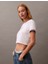Cropped Logo Ringer Kadın Beyaz T-Shirt LV047B808G-VVC 5