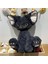 40 cm Süper Sevimli Devon Kıvırcık Kedi Kara Kedi Bebek Peluş Oyuncak (Yurt Dışından) 2