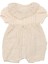 Kız Bebek Bej Müslin Bebe Yaka Fırfırlı Çıtçıtlı Tulum - 1015732 1
