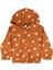 Kız Çocuk Turuncu Papatya Desenli Kapşonlu Hırka - 1015624 1