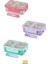 Luxury Bento 700ML Lunchbox Yeni Koleksiyon Tek Katlı 2 Bölmeli Çelik Sefer Tası Yemek Kutusu 1 Adet 5
