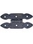 Antika Tarz Dekoratif Pirinç Düğmeli Menteşe - 117X57 Mm, Oksit 1