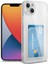 Apple iPhone 14 Plus Kılıf Kartlıklı Şeffaf Kart Koymalı Silikon Yumuşak Kapak Kılıf- Şeffaf 1