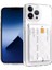 Apple iPhone 13 Pro Max Kılıf Kartlıklı Şeffaf Kart Koymalı Silikon Yumuşak Kapak Kılıf- Şeffaf 2