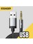 Usb-A To 3.5mm Aux Kablo Dac Çip+Hi-Fi Ses Ce Sertifika Hasır Örgülü Sağlam Ses Kablosu Araç Laptop 1