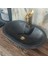 Bazalt Siyah Batarya Çıkışlı Oval Lavabo 3