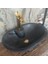 Bazalt Siyah Batarya Çıkışlı Oval Lavabo 4