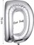Folyo Balon D Harfi Helyum Balon 76 cm Gümüş Renk - D Harf Balon - Harf Folyo Balon - 34 Inch 1