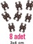 Dekoratif Eskitme Kelebek Menteşe 3x4 cm 8 Adet 1
