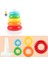 Bebek Jenga Gökkuşağı Kulesi Halka Oyuncak Tumbler Yığın Yüksek 6-12 Ay Bebek Eğitici Oyuncakları (Yurt Dışından) 1
