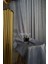 Antrasit Kristal Cam Kırığı Desen Yeni Trend Luxury Tül Perde (1x3 Sık Pile Dikişli) 4