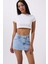 Asimetrik Bel Denim Mini Etek 1