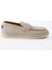 Padova Hakiki Deri Bej Süet Comfort Kauçuk Taban Loafer 1