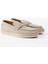 Padova Hakiki Deri Bej Süet Comfort Kauçuk Taban Loafer 2