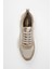 Salerno Hakiki Deri Bej Süet Paraşüt Kumaş Eva Hazır Taban Sneaker 3
