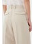 Relaxed Fit Yüksek Bel Geniş Paça Keten Kumaş Pantolon Bayan Pantolon WW0WW45460 Acı 4