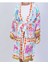 Kimono Kaftan Pamuk Viskon Renkli Desenli Standart Beden 4