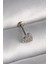 316L Çelik Gümüş Renk Zirkon Taşlı Kalp Model Tragus Piercing - TJ-PR1347 1