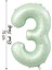 Folyo Balon 3 Rakamı Helyum Balon 76 cm Yeşil Renk - 3 Yaş Balonu - 3 Rakam Balon - 34 Inch 1