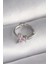 316L Çelik Gümüş Renk Pembe Zirkon Taşlı Kelebek Model Tragus Piercing - TJ-PR1331 1