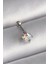 316L Çelik Gümüş Renk Zirkon Taşlı Kalp Tragus Piercing - TJ-PR1243 1